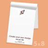 Customize your own 5 x 8 notepad