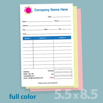 Generic NCR Invoice Full Color