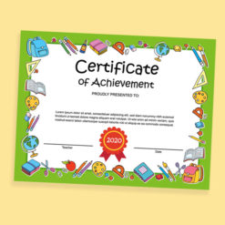 Personalize your own school certificate