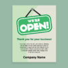 Customize We're Open for Business Template