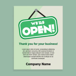 Customize We're Open for Business Template