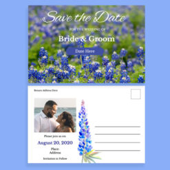 Customize this Bluebonnet Save the Date Postcard