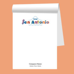 Customize this colorful San Antonio Note Pad