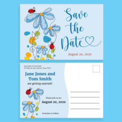 Customize this Lady Bug Save the Date Postcard