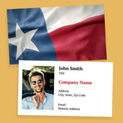 Customize this Texas Flag Business Card