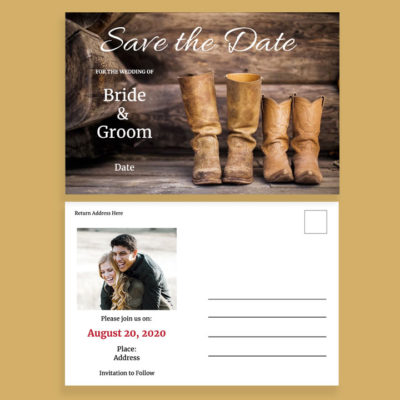Customize this Texas theme Save the Date Card