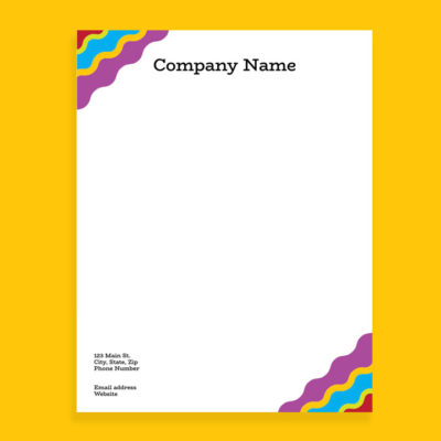 Customize this Color Curves Letterhead Template