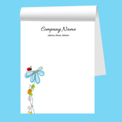 Customize this Lady Bug & Flower Note Pad