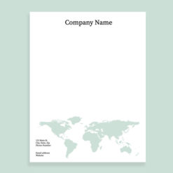 Customize this World Map Letterhead Template